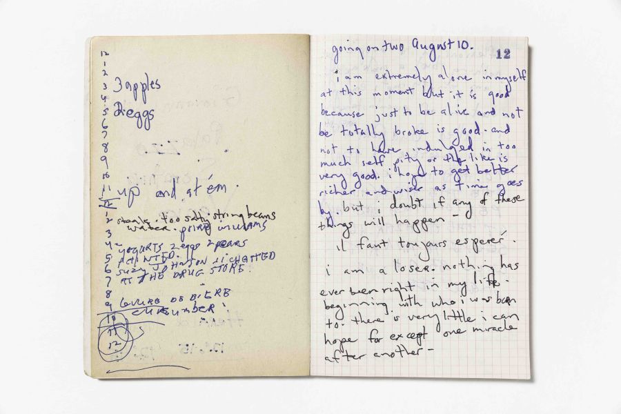 Shirley Goldfarb. Journal, 10 août 1973. Fonds Shirley Goldfarb/ Imec.