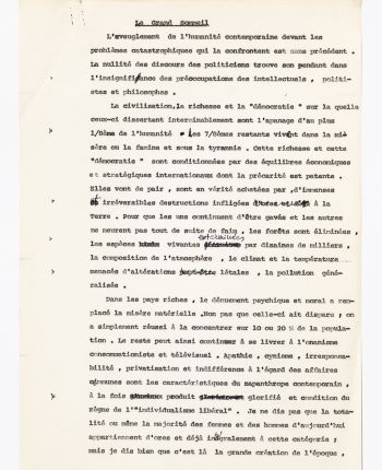 Castoriadis, penseur de l’écologie politique<br />
par Romain Karsenty